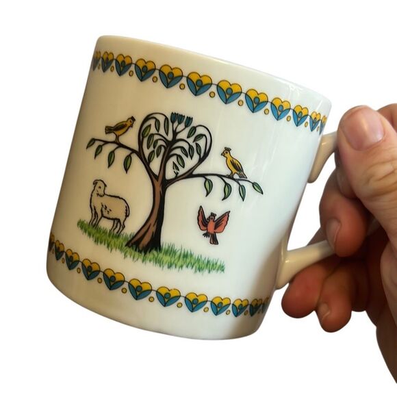 Swedish Seasons Collection Cup Mug by Gevalia Kaffe Spring Heart Tree Sheep - Picture 4 of 4